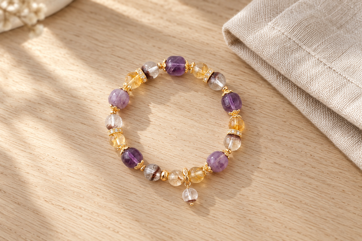 Does amethyst look good with a gold setting on a bracelet?