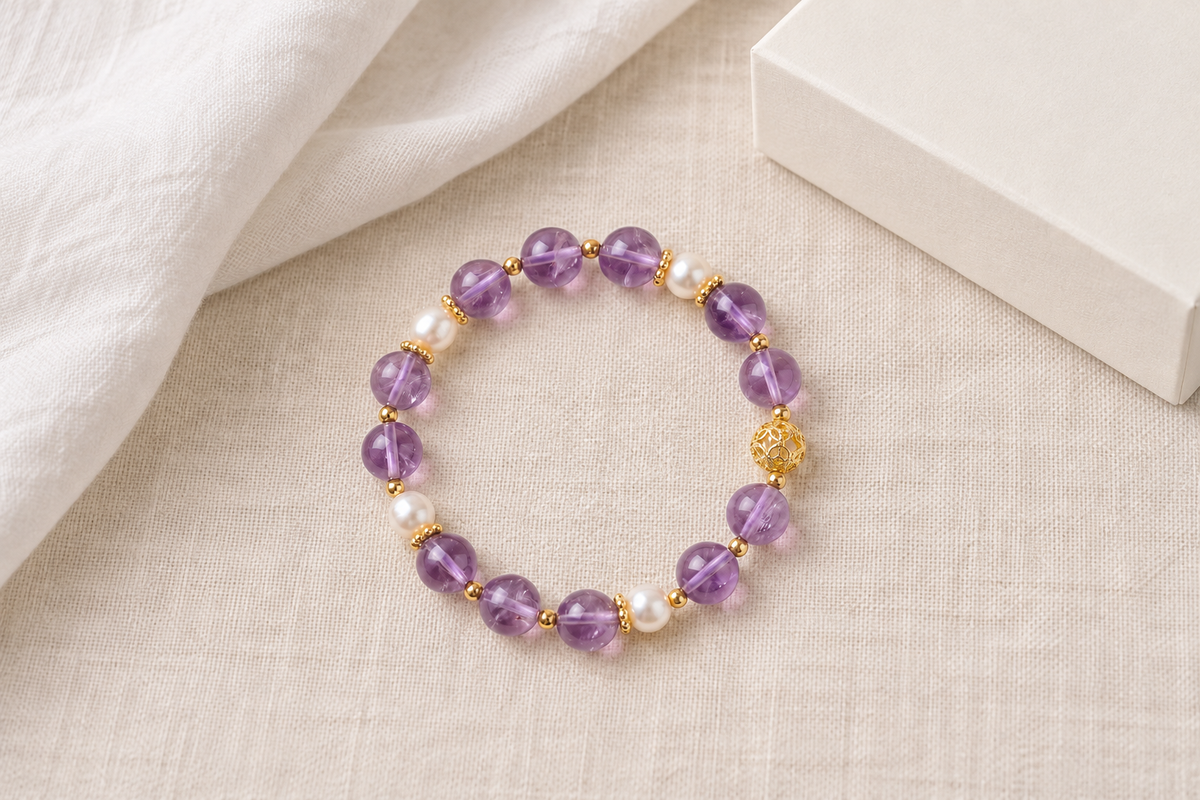 Amethyst vs aquamarine freshwater pearl bracelet: which is better for a wedding day?