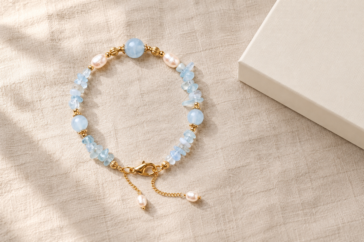 Aquamarine with Pearl vs Aquamarine with Moonstone: Which Bracelet Is Better for a Baby Gift?