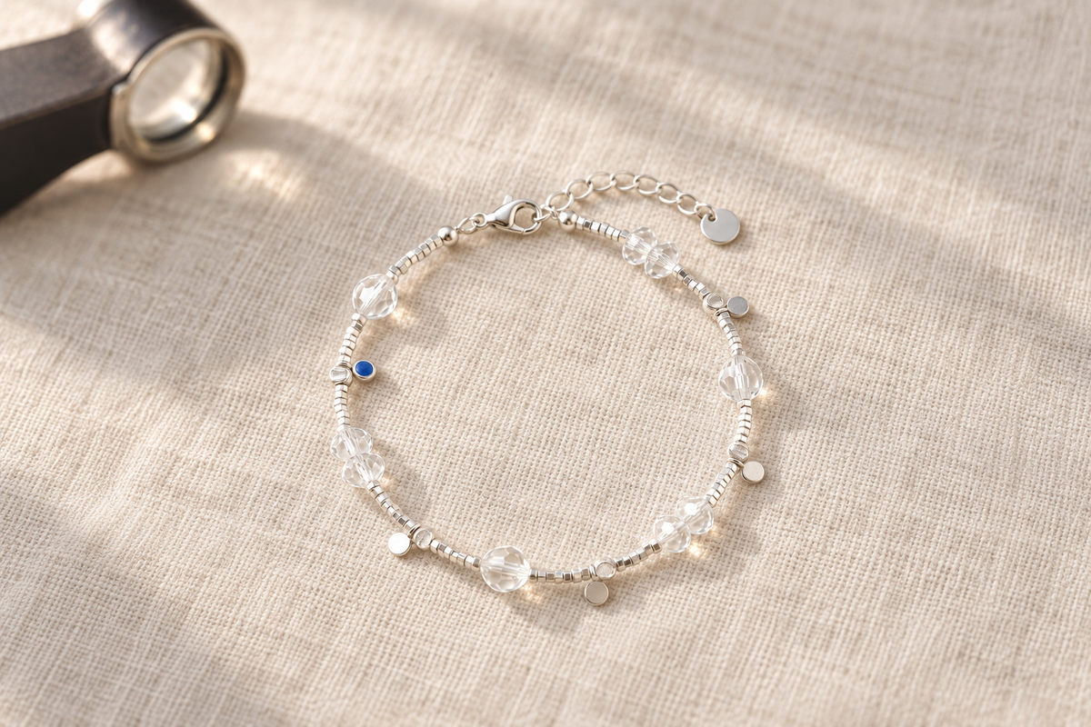 Where can I find an authentic crystal bracelet for men?
