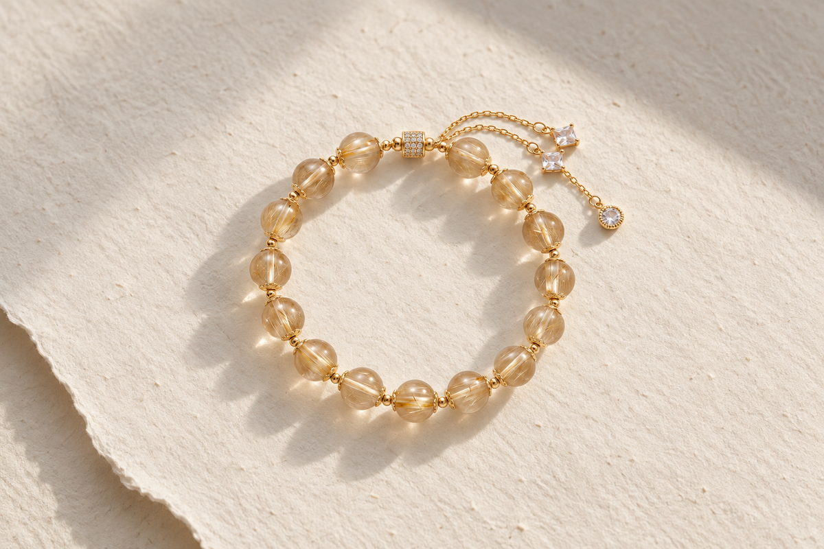 Which crystal bracelets are traditionally stacked together for confidence?