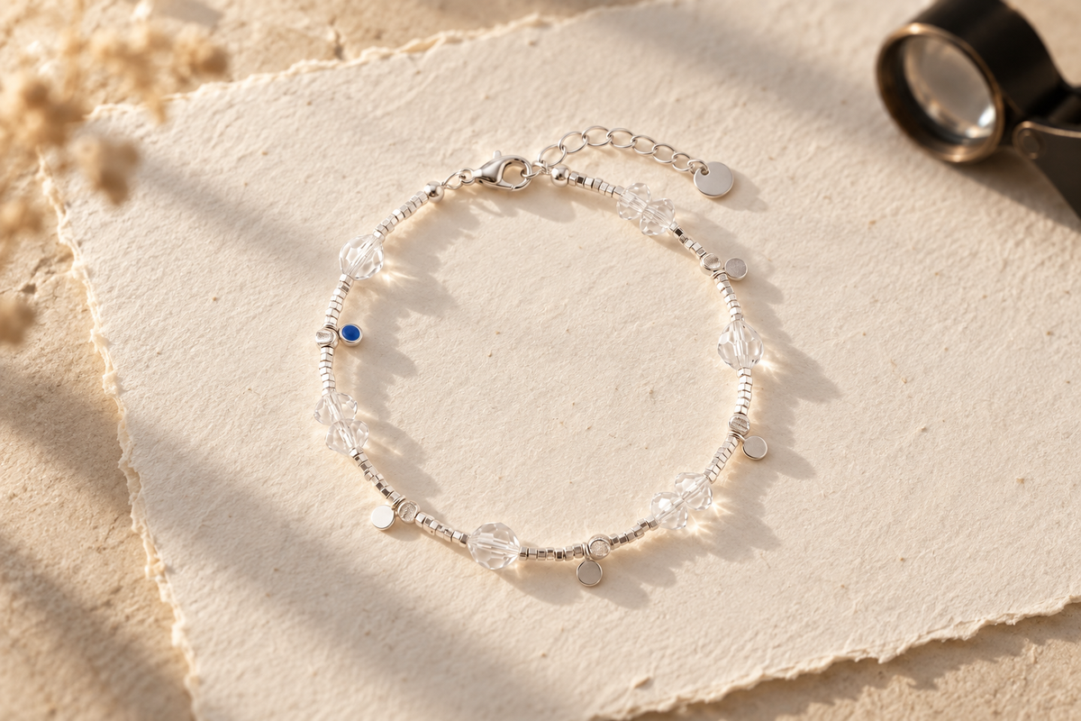 Diamond-cut vs smooth clear quartz bracelet: is the faceted one real quartz, and which should I buy?