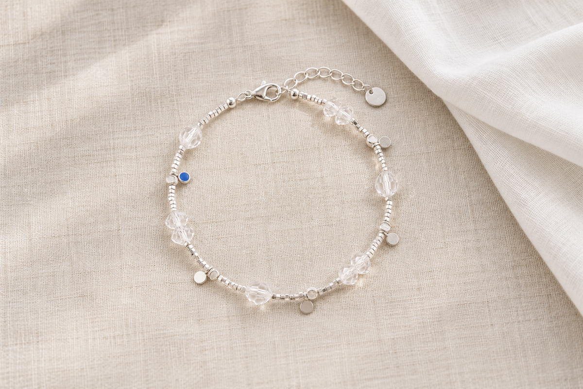 Where can I find a clear quartz bracelet for women?