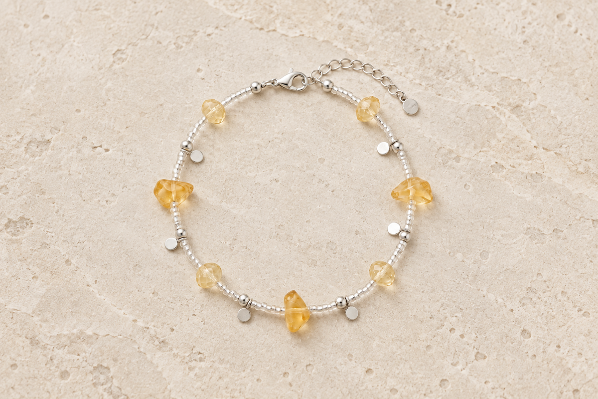 Where can I find a yellow crystal bracelet for men?