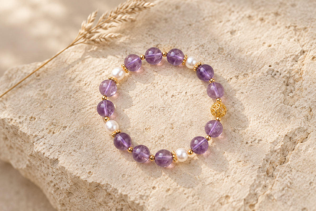 Amethyst Bracelet With Gold Accents: Pearl vs Citrine Pairing, Which Fits Amethyst's Protection Lore?
