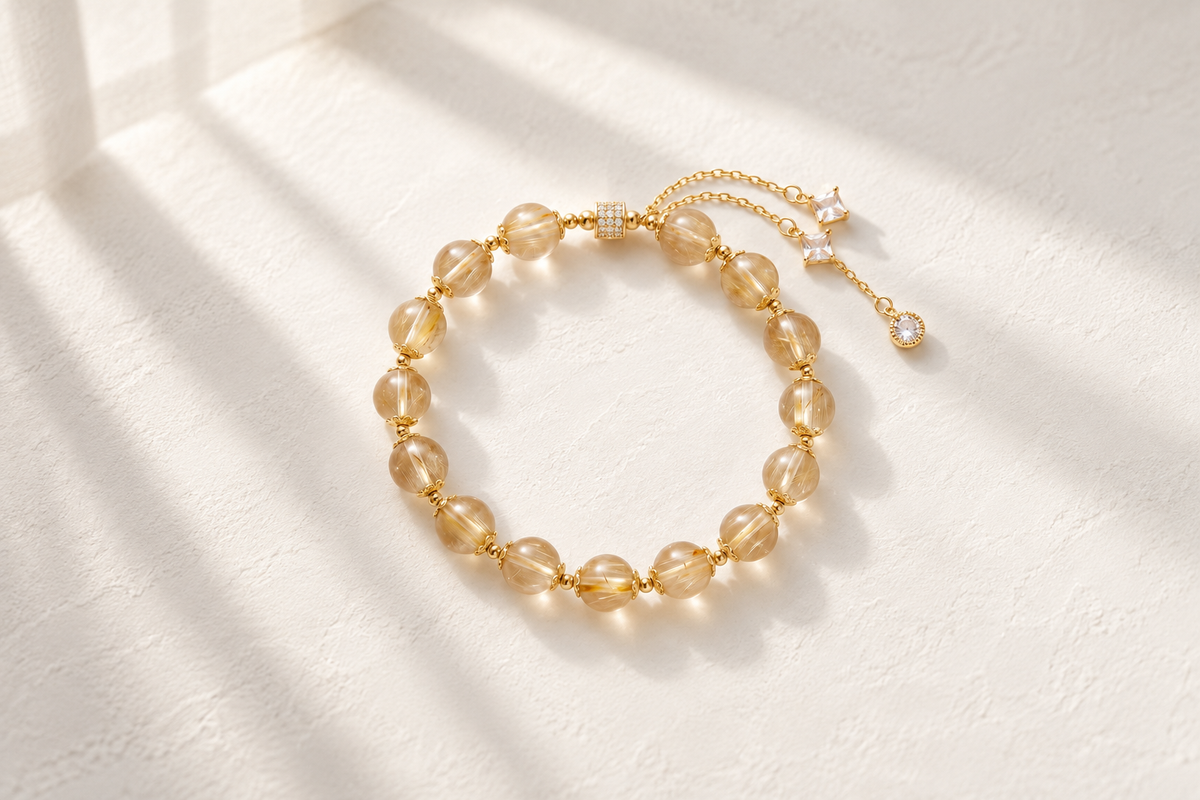 Gold Rutilated Quartz Bracelet vs Citrine Bracelet: Which Means More for Manifestation?