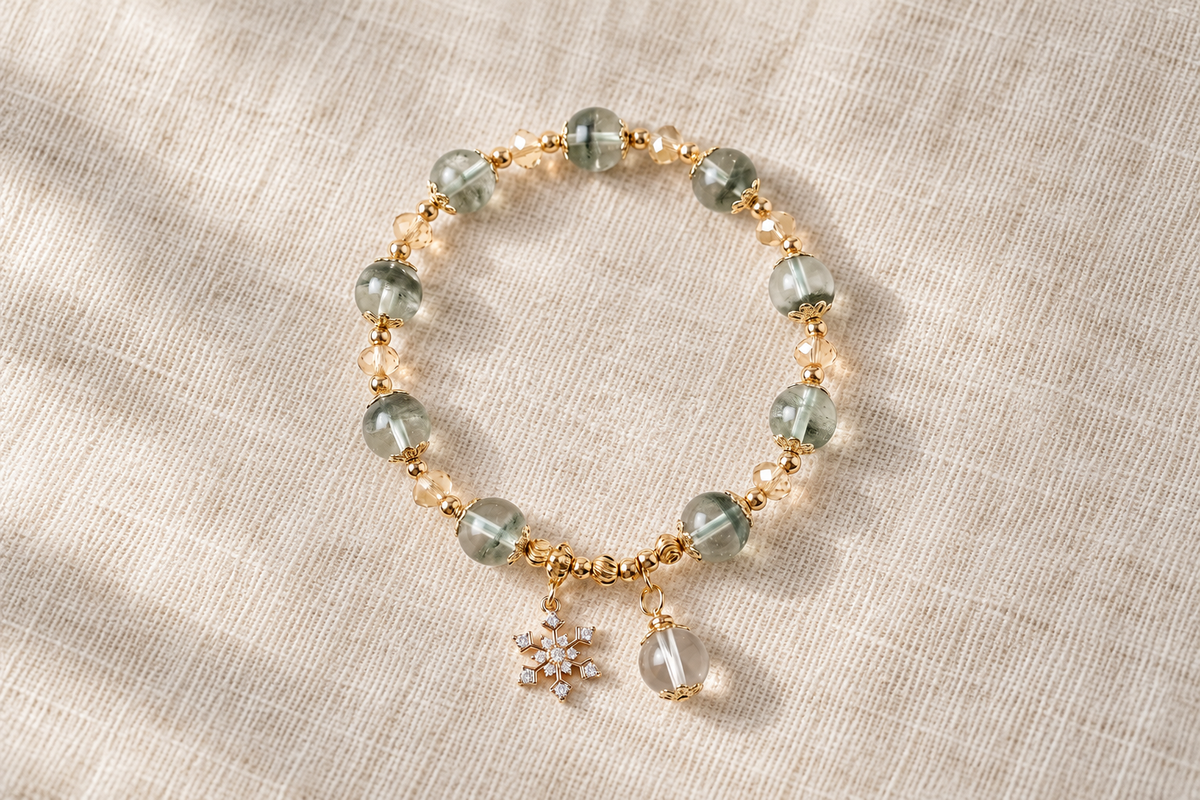 What does a green crystal bracelet symbolize?