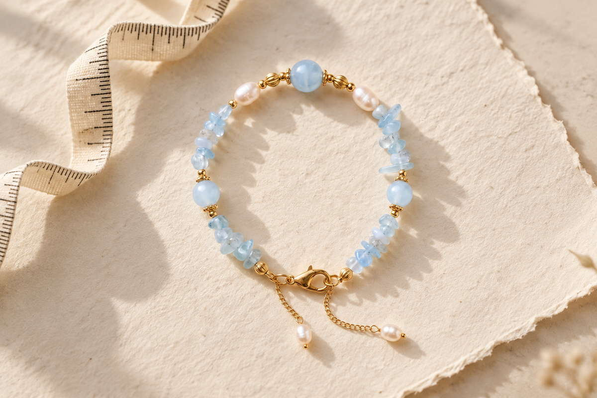 What is the bracelet size guide for kids getting a crystal bracelet as a gift?