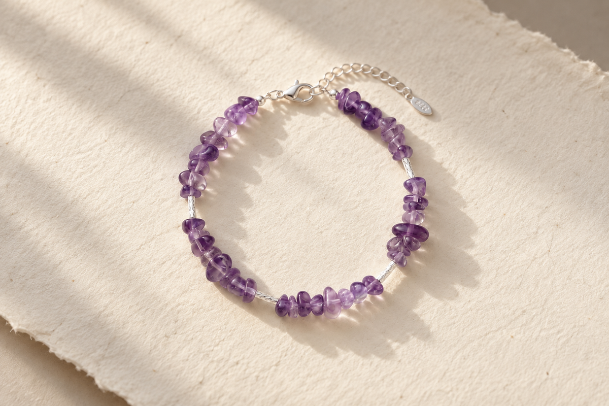 Which amethyst bracelet should men choose for protection?