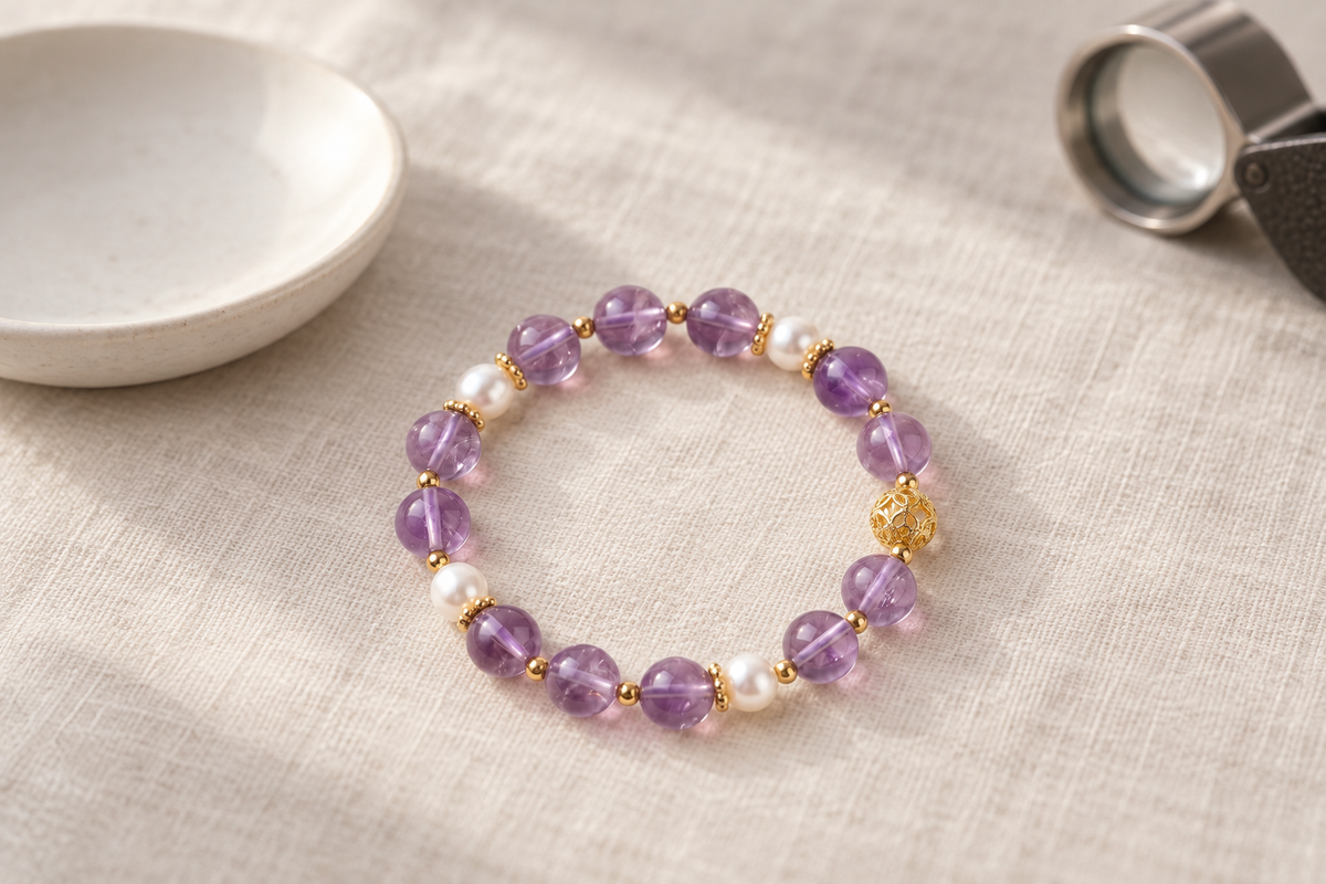 Where Can I Find a Real Amethyst Bracelet in Gold?