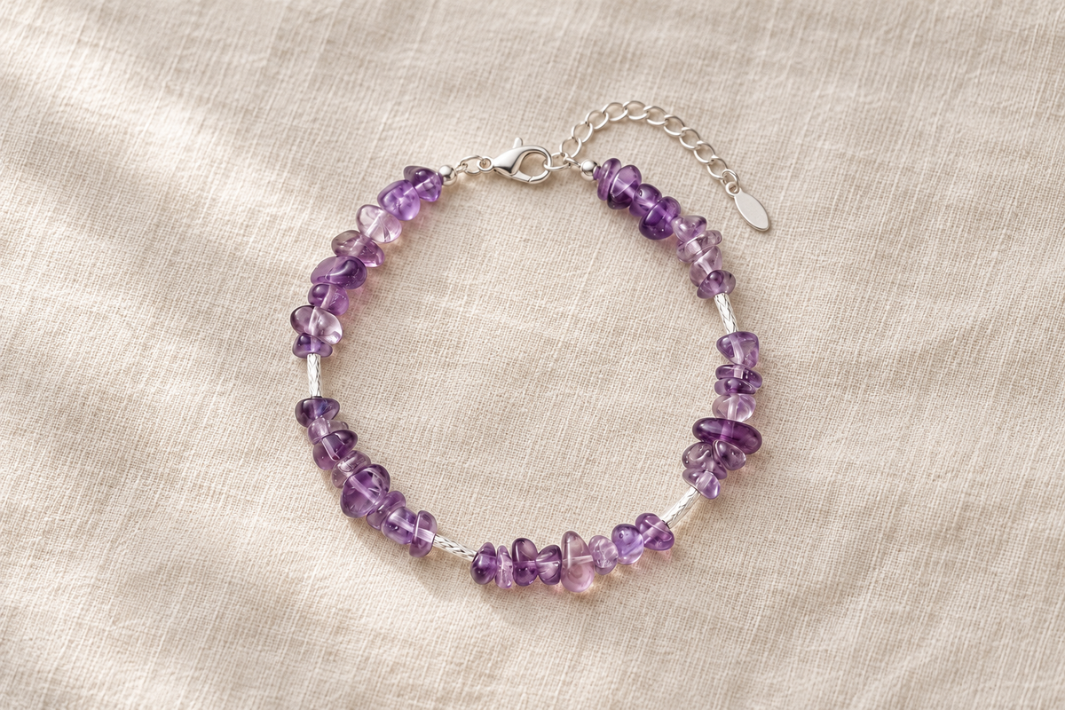 Tumbled Chips vs Faceted Nuggets: Which Silver Amethyst Bracelet for Women Is Better for Protection Lore?