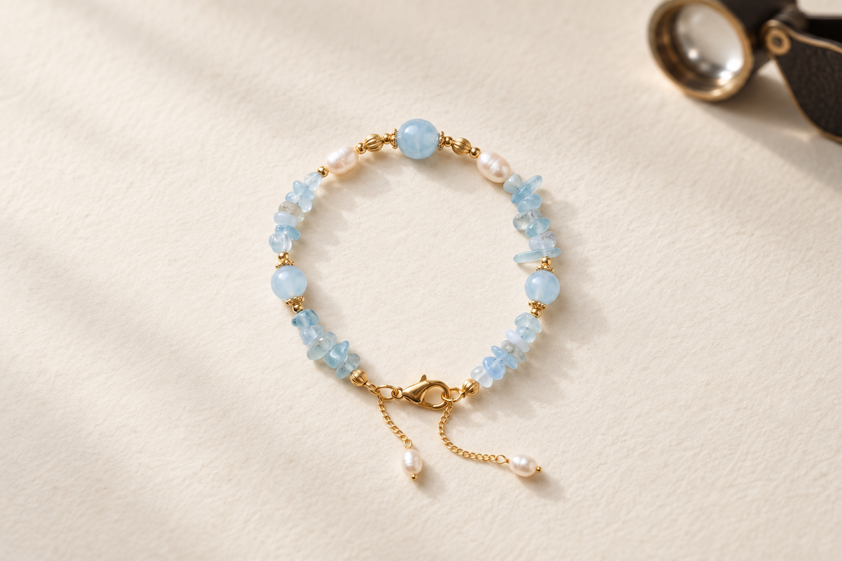 Is This Small Bead Bracelet Made of Real Aquamarine?