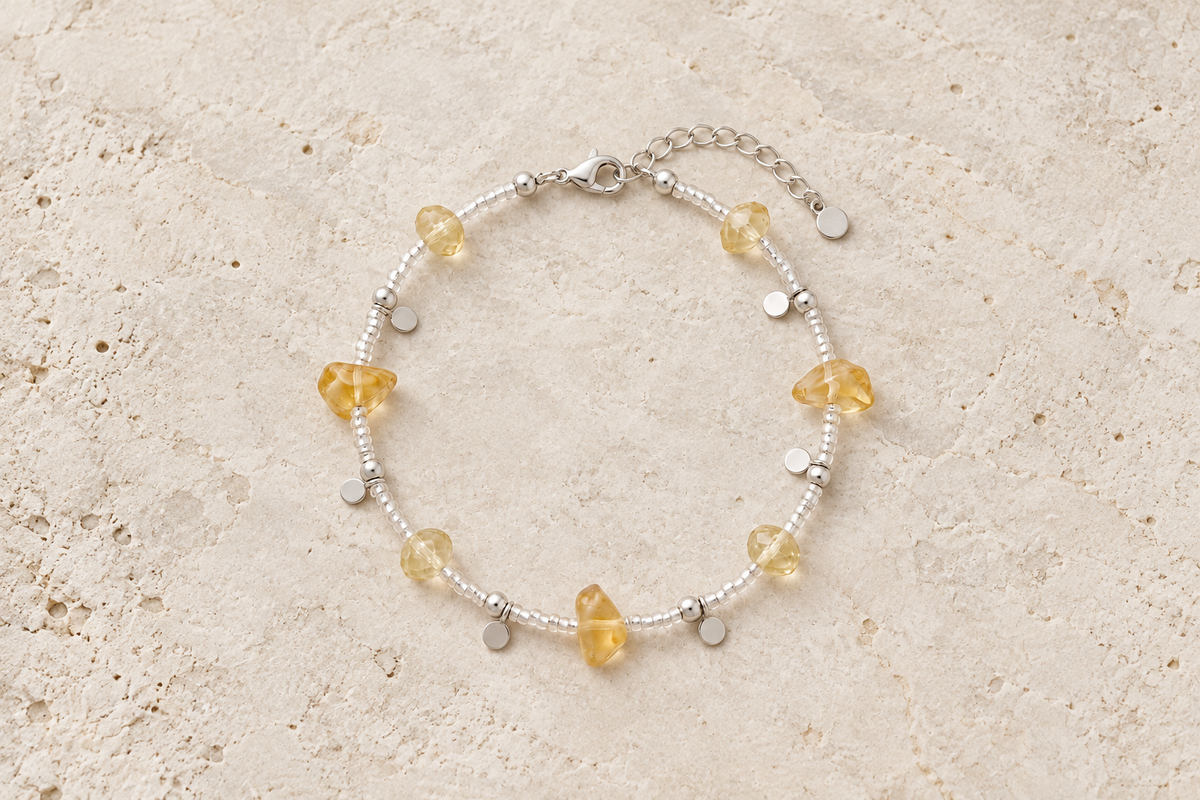 Can you stack a citrine bracelet with a watch without scratching it?