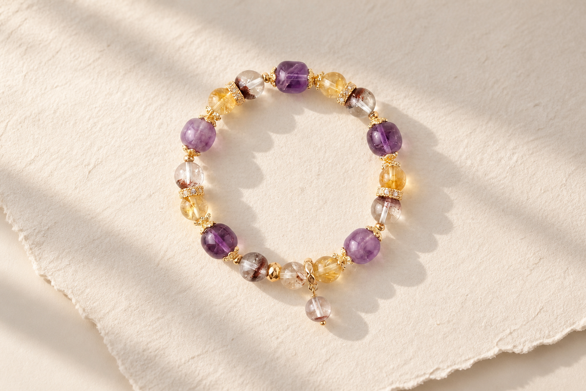 How Do Women Stack Crystal Bracelets?