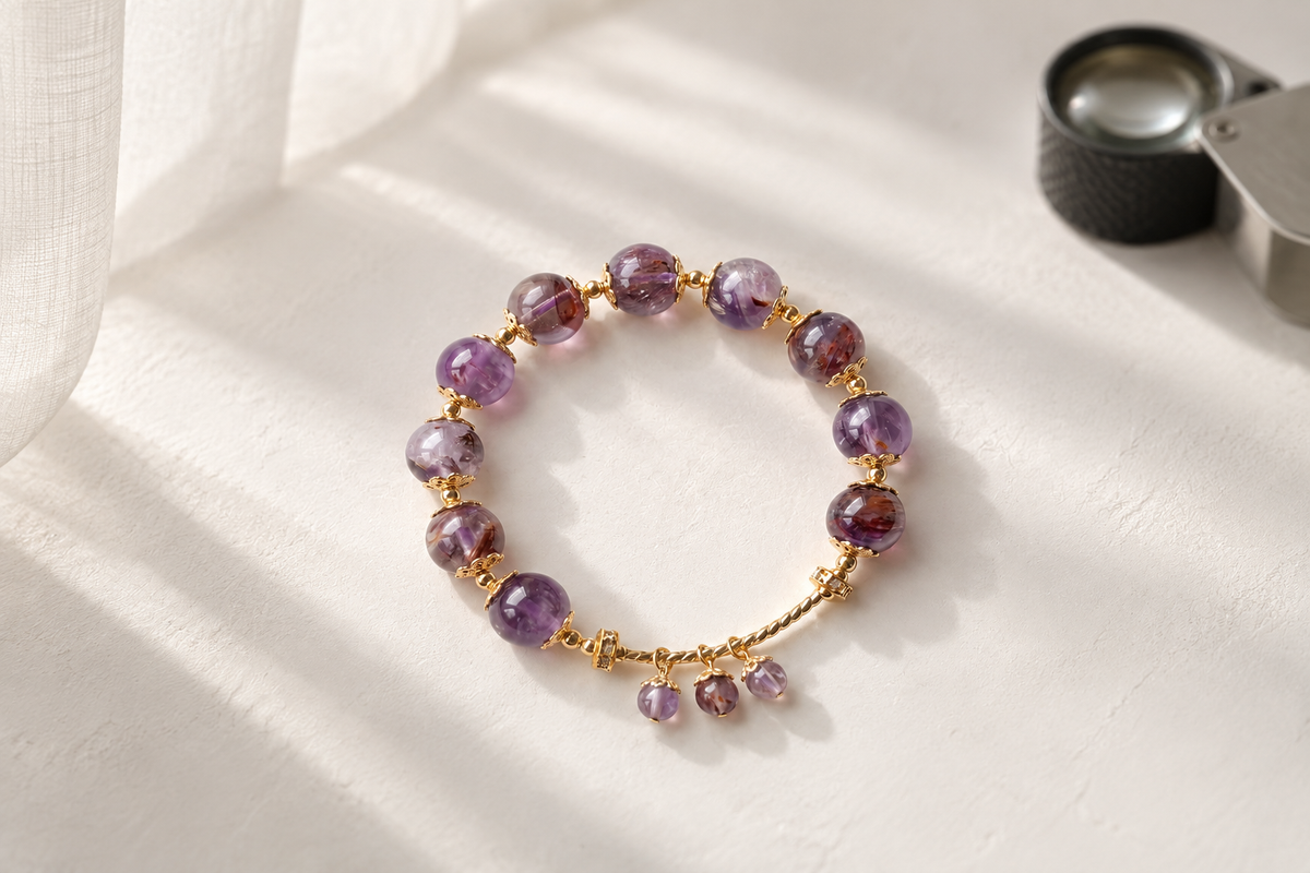 How can I tell if a fluorite bracelet is irradiated?