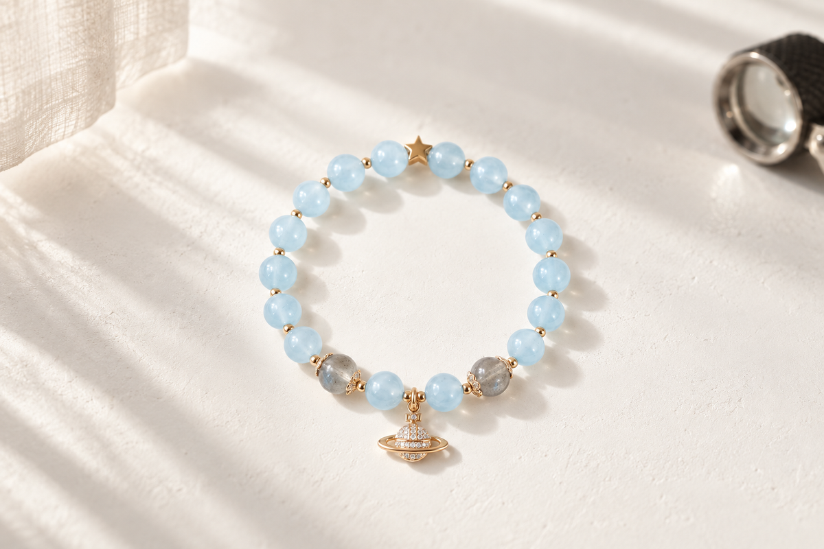 How do I tell peach moonstone from sunstone in a mixed moonstone bracelet?