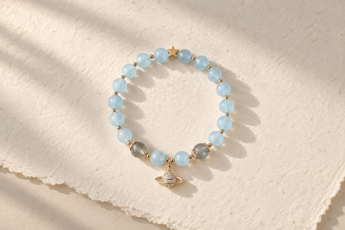 Blue moonstone bracelet vs aquamarine-and-moonstone bracelet: which is better if you want true blue moonstone?