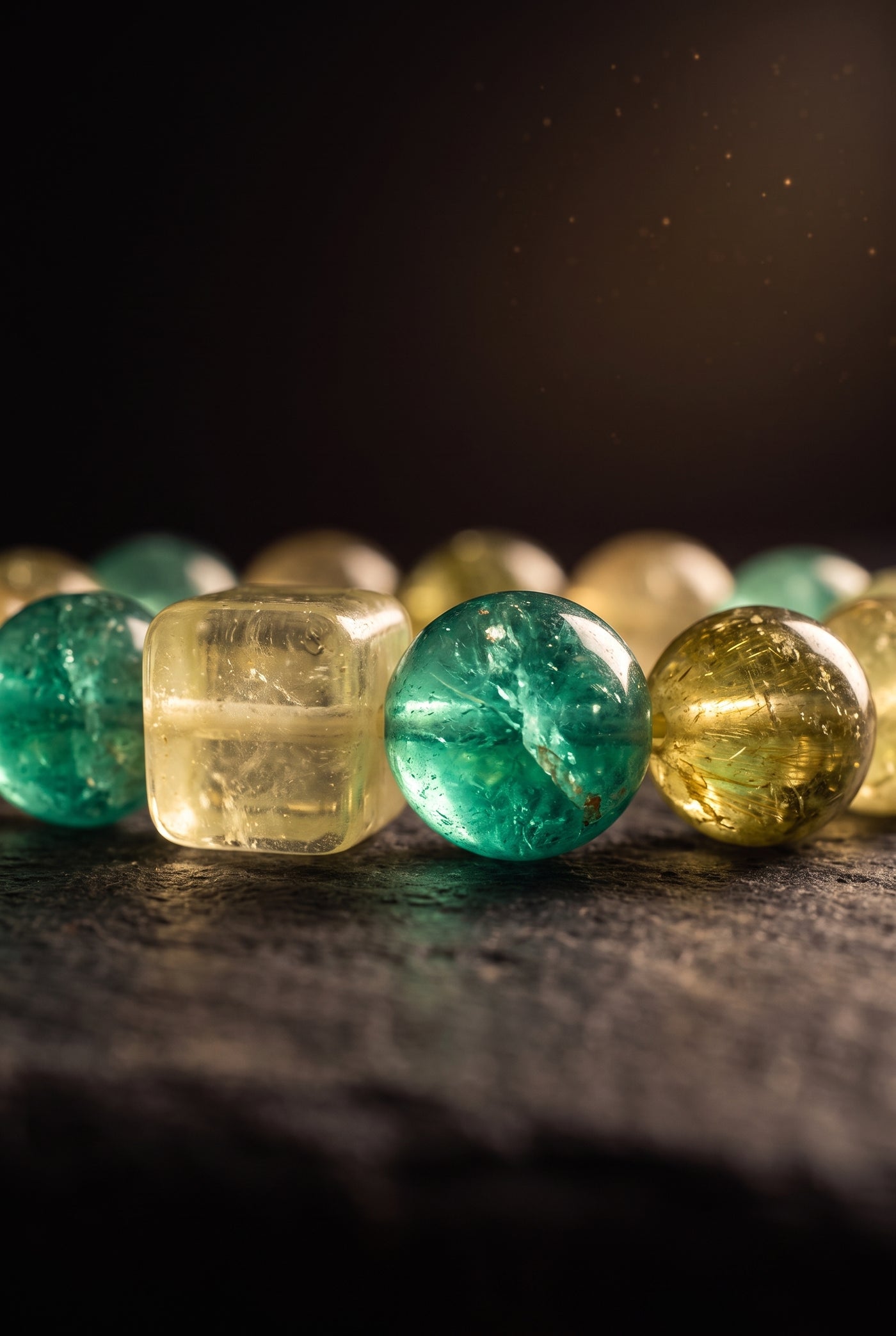 Green Light — bead texture detail