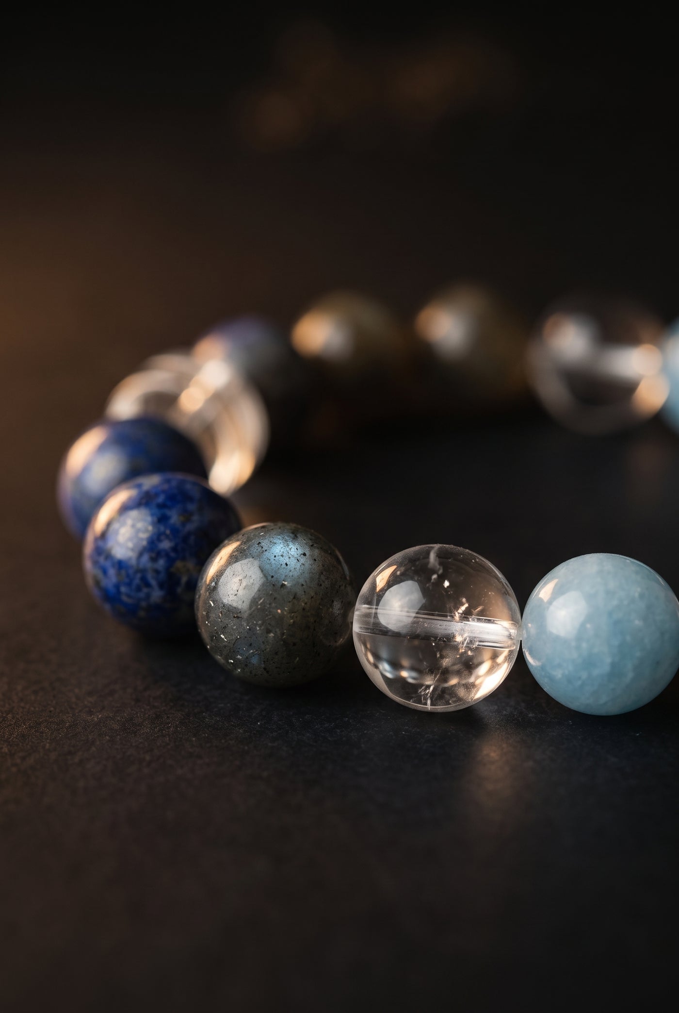 Blue Hour — bead texture detail