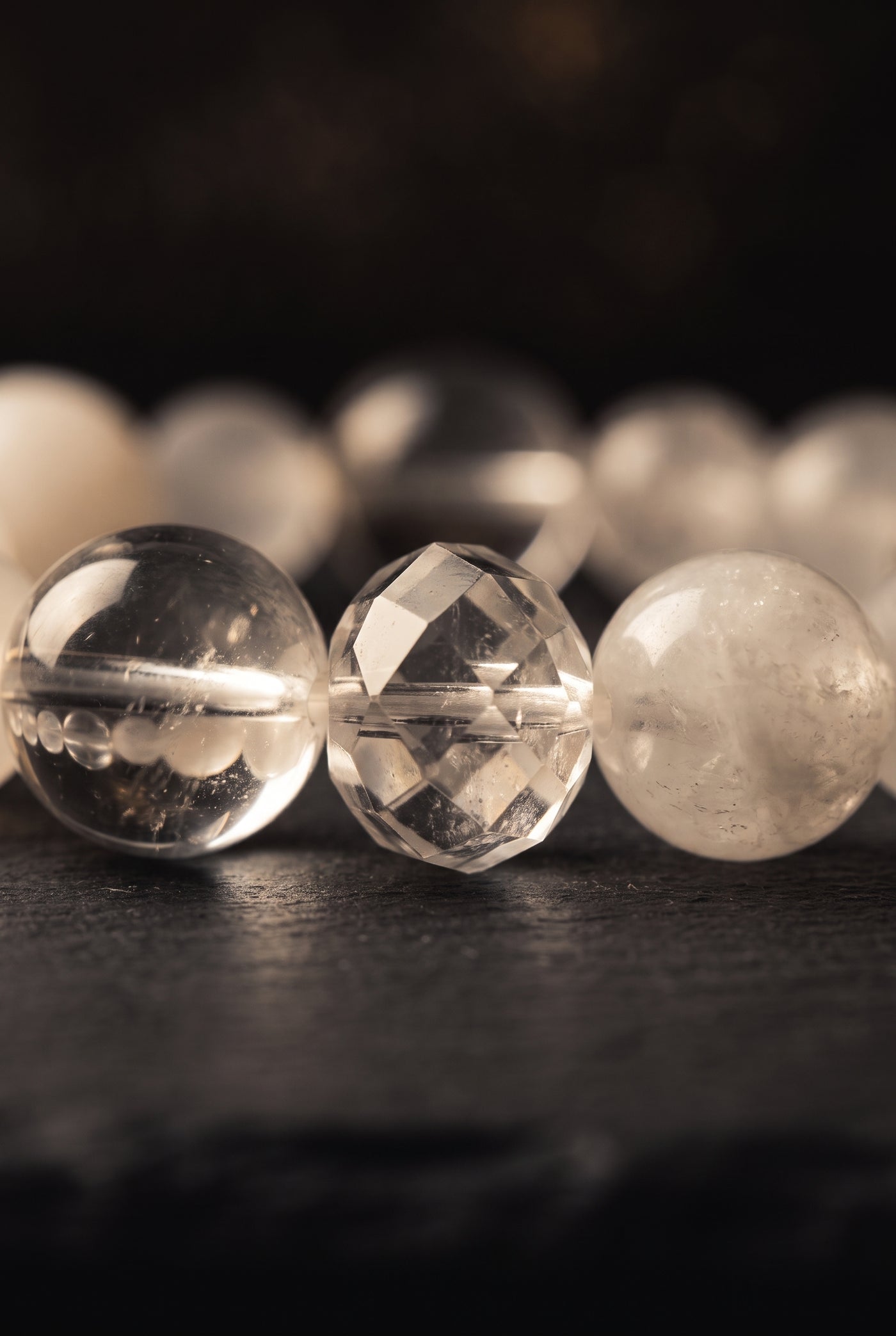 Milk Glass — bead texture detail
