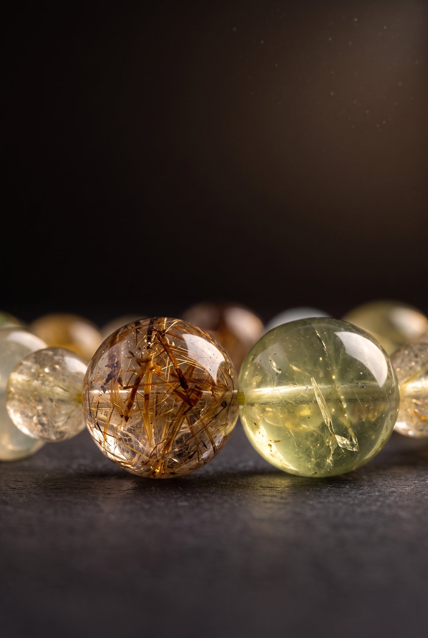 Goldleaf — bead texture detail